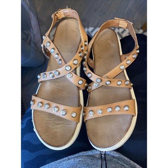 Vince Camuto Strappy Slide Sandals -Crystals Flats size‎ 8.5 - Picture 1 of 3